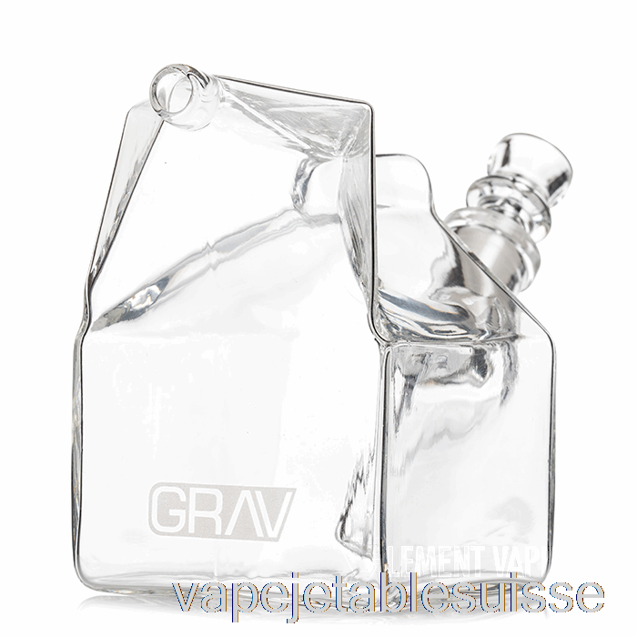 Vape Suisse Grav Carton De Lait Barboteur En Verre Clair